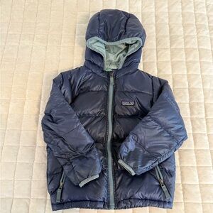 Patagonia Toddler Boys Down Sweater Hoodie Jacket - 4T Navy Blue